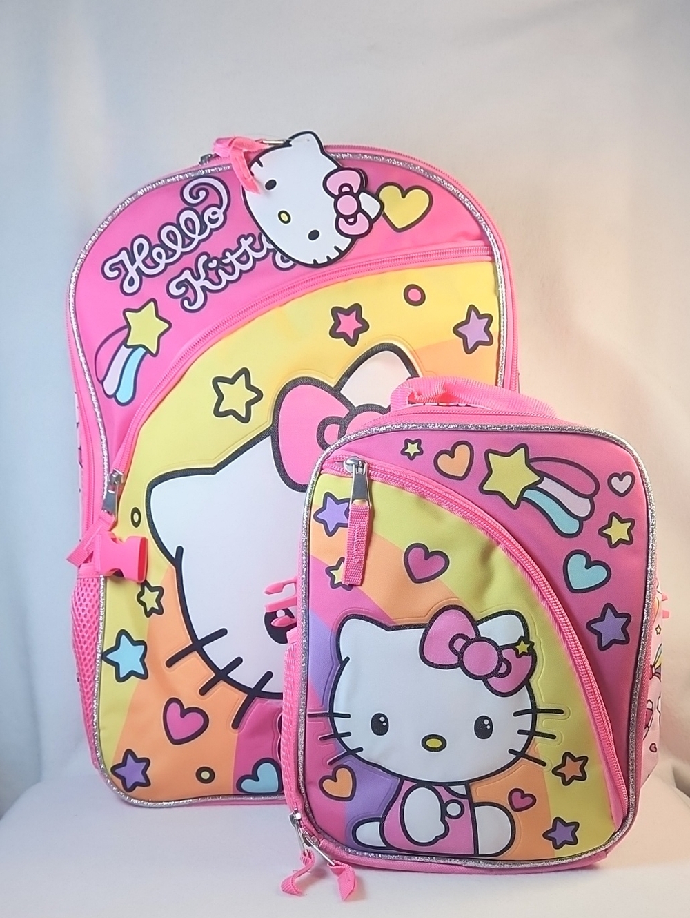 Sanrio Hello Kitty Girls Pink Backpack and Lunch Bag Set